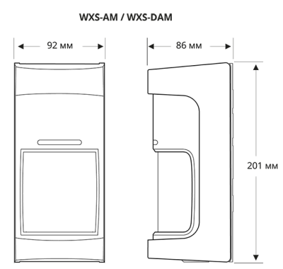 Optex WXS-DAM ИК датчики уличные пассивные фото, изображение